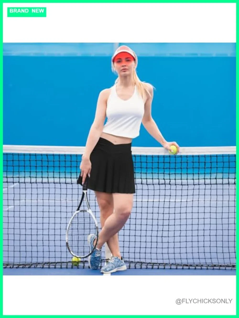 2 Pack Womens Tennis Golf Skirts with Pockets Crossover High Waisted Pleated